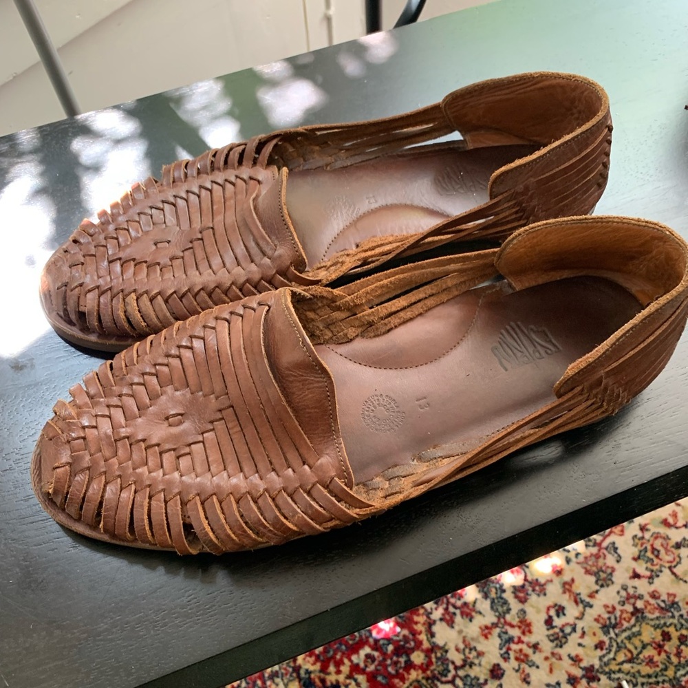 Espiritu leather huarache sandals